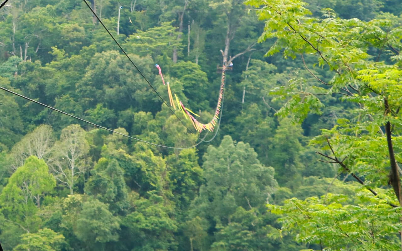 The atmosphere at Chiang Mai Zipline is very beautiful